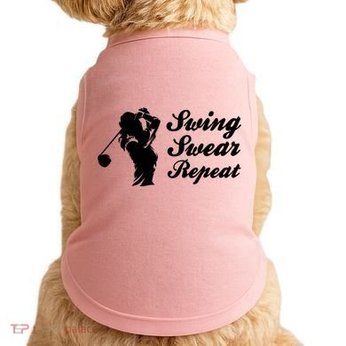Funny Golf Swing Swear Repeat Female Golfer Version Doggie Tank