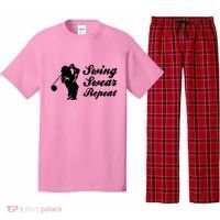 Funny Golf Swing Swear Repeat Female Golfer Version Pajama Set thumb 0