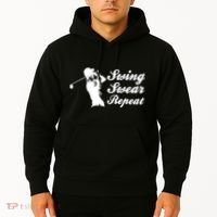 Funny Golf Swing Swear Repeat Male Golfer Version Hoodie thumb 2