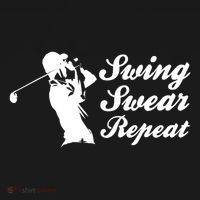 Funny Golf Swing Swear Repeat Male Golfer Version Sweatshirt thumb 3