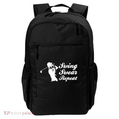 Funny Golf Swing Swear Repeat Male Golfer Version Backpack