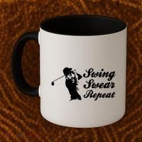 Funny Golf Swing Swear Repeat Male Golfer Version Coffee Mug thumb 2