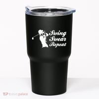 Funny Golf Swing Swear Repeat Male Golfer Version Tumbler thumb 0
