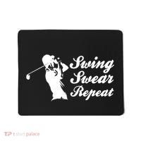 Funny Golf Swing Swear Repeat Male Golfer Version Mousepad thumb 0
