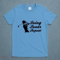 Funny Golf Swing Swear Repeat Male Golfer Version T-Shirt thumb 4