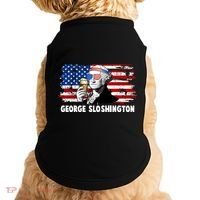 Funny George Sloshington USA American Flag Doggie Tank thumb 0