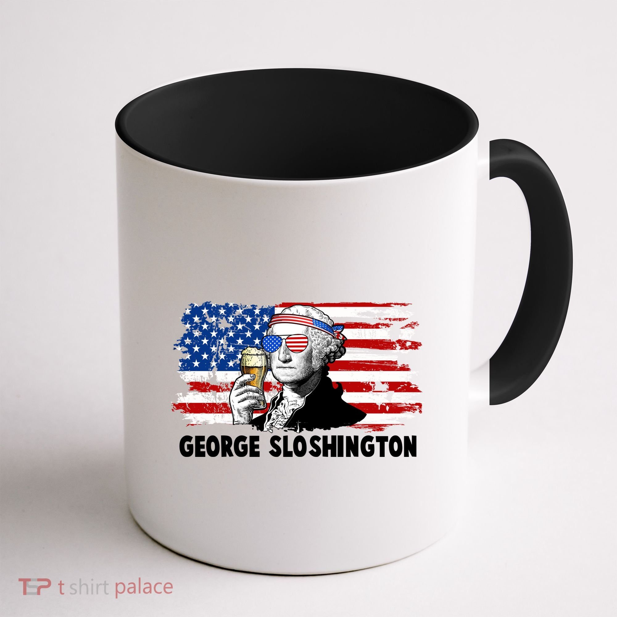 Funny George Sloshington USA American Flag Coffee Mug