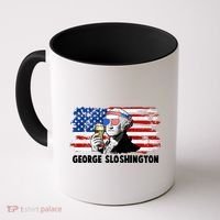 Funny George Sloshington USA American Flag Coffee Mug thumb 0