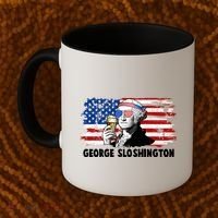 Funny George Sloshington USA American Flag Coffee Mug thumb 2