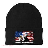 Funny George Sloshington USA American Flag Beanie thumb 0