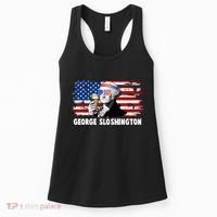 Funny George Sloshington USA American Flag Women's Tank Top thumb 0