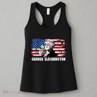 Funny George Sloshington USA American Flag Women's Tank Top thumb 3