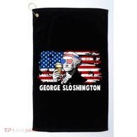 Funny George Sloshington USA American Flag Golf Towel thumb 0