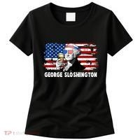 Funny George Sloshington USA American Flag Women's T-Shirt thumb 0