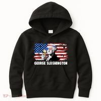 Funny George Sloshington USA American Flag Kids Hoodie thumb 0