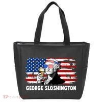 Funny George Sloshington USA American Flag Tote Bag thumb 0