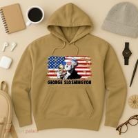 Funny George Sloshington USA American Flag Hoodie thumb 3