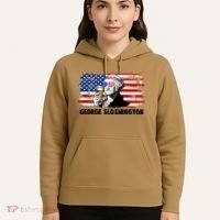 Funny George Sloshington USA American Flag Hoodie thumb 5