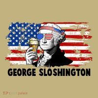 Funny George Sloshington USA American Flag Sweatshirt thumb 2