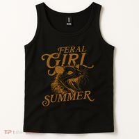 Feral Girl Summer Funny Tank Top thumb 2
