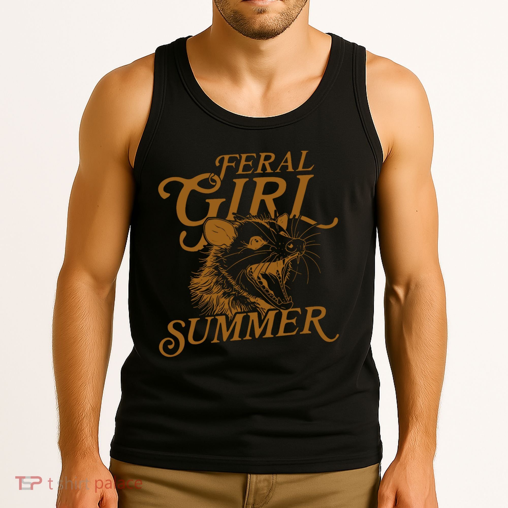 Feral Girl Summer Funny Tank Top