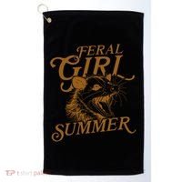 Feral Girl Summer Funny Golf Towel thumb 0