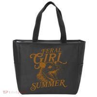 Feral Girl Summer Funny Tote Bag thumb 0