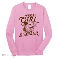 Feral Girl Summer Funny Long Sleeve Shirt thumb 0