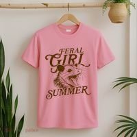 Feral Girl Summer Funny T-Shirt thumb 2