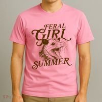 Feral Girl Summer Funny T-Shirt thumb 3