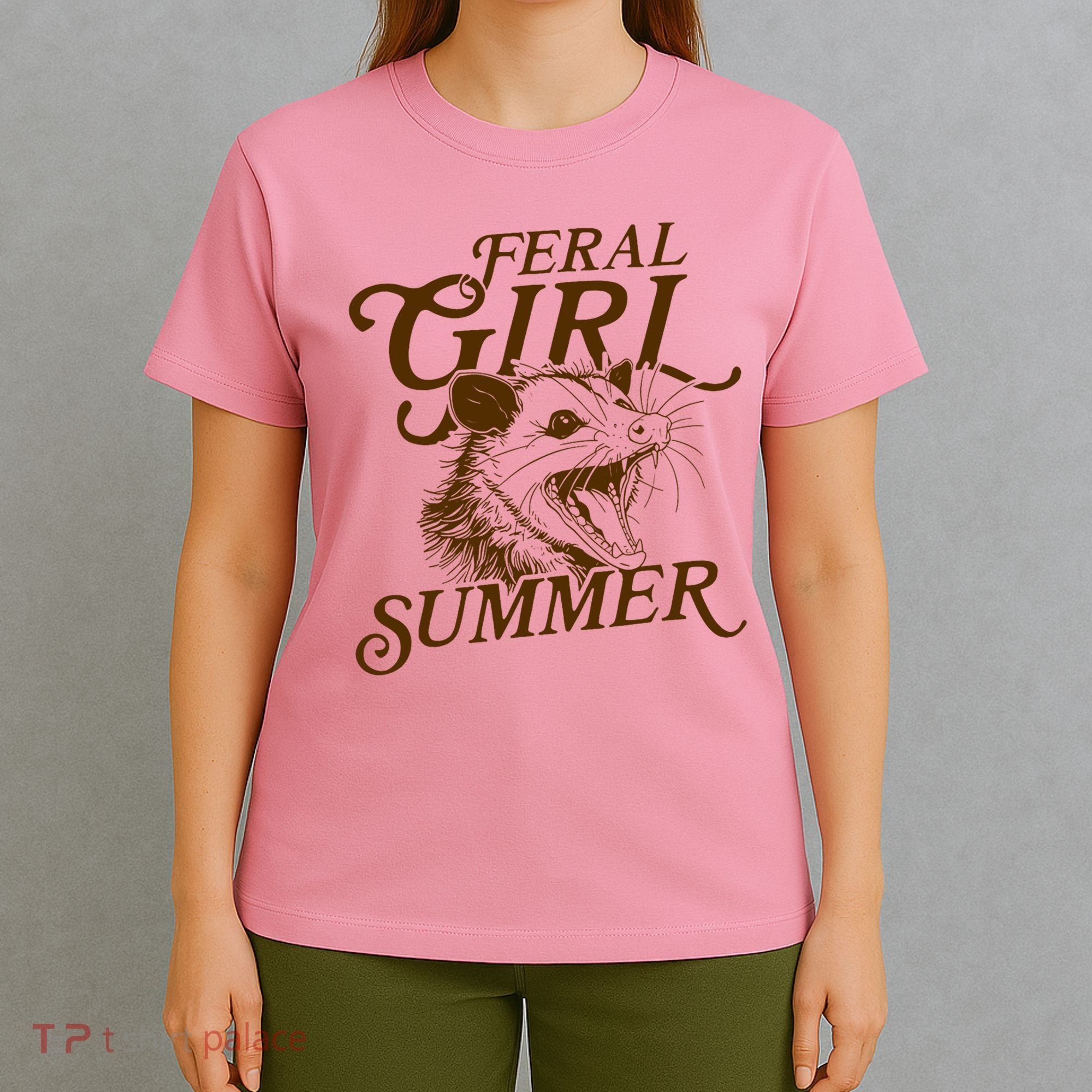 Feral Girl Summer Funny T-Shirt
