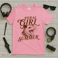 Feral Girl Summer Funny T-Shirt thumb 5