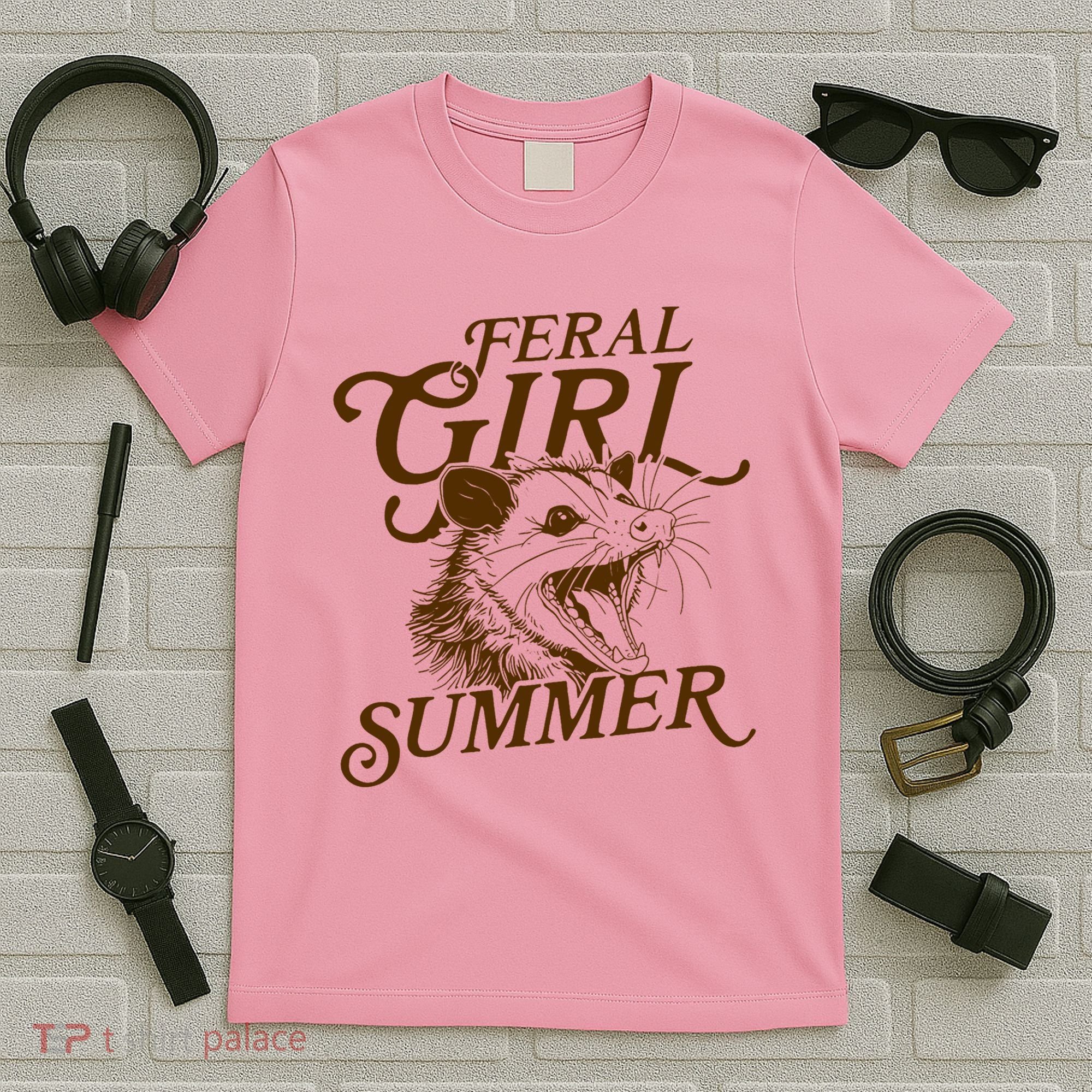 Feral Girl Summer Funny T-Shirt