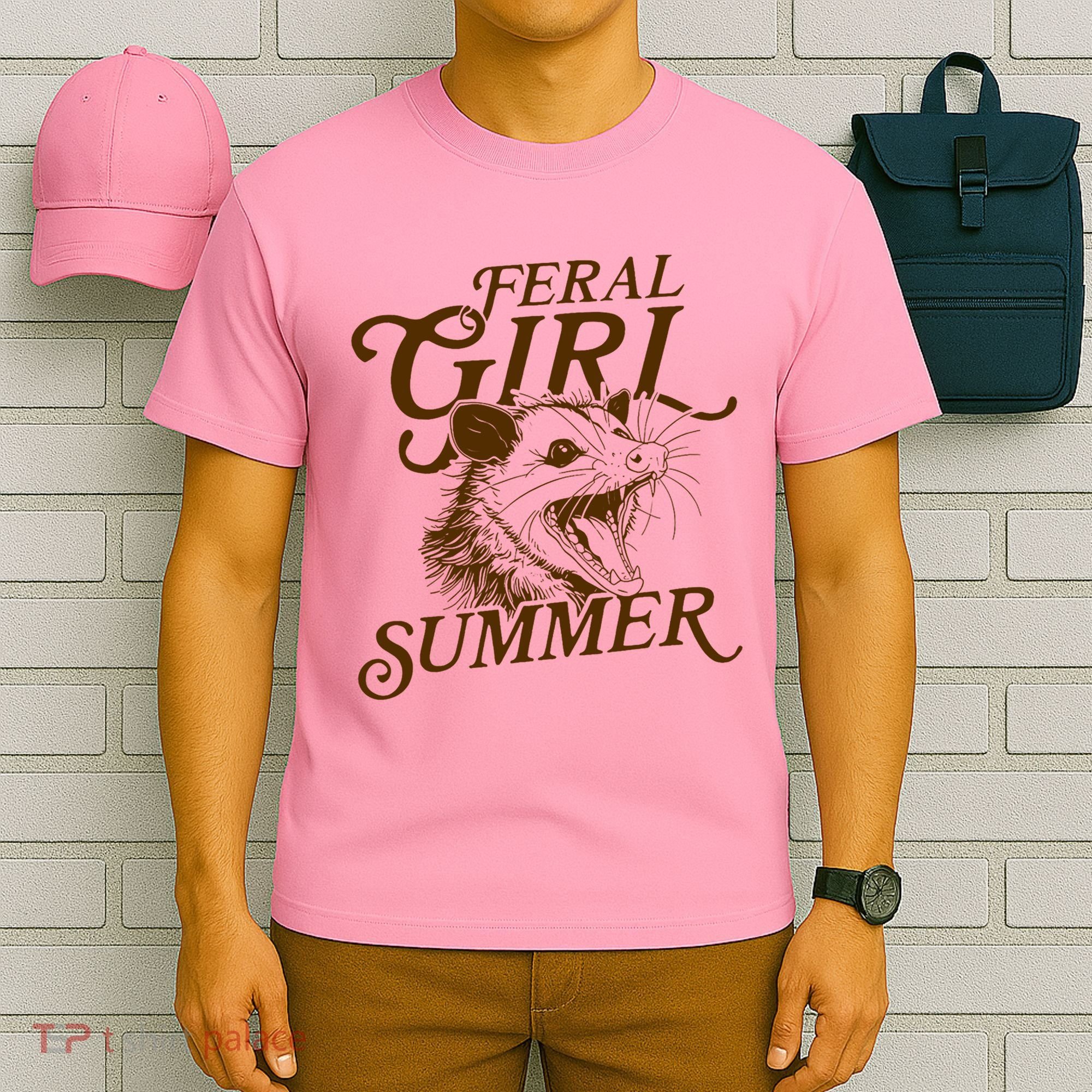 Feral Girl Summer Funny T-Shirt