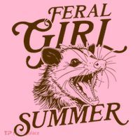 Feral Girl Summer Funny Coaster thumb 2