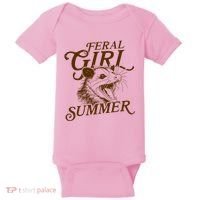 Feral Girl Summer Funny Baby Bodysuit thumb 0