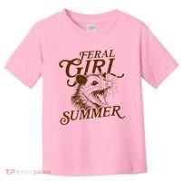Feral Girl Summer Funny Toddler T-Shirt thumb 0