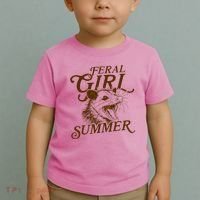 Feral Girl Summer Funny Toddler T-Shirt thumb 2