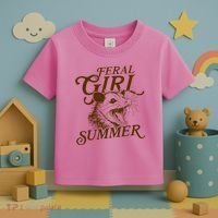Feral Girl Summer Funny Toddler T-Shirt thumb 3