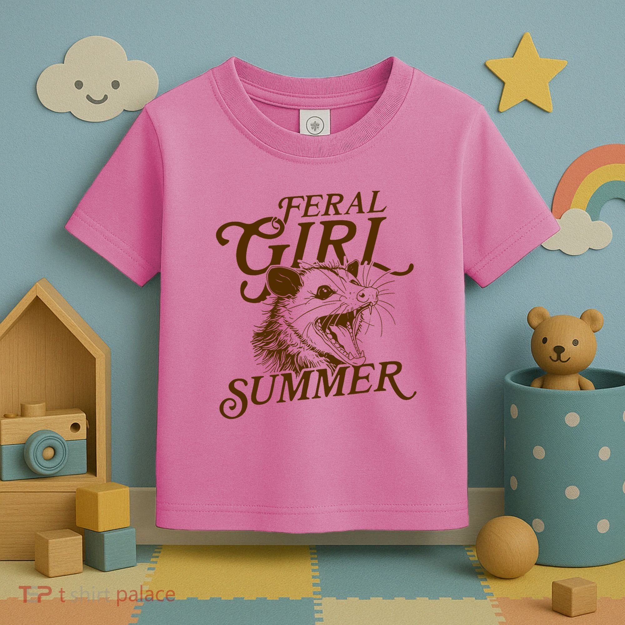 Feral Girl Summer Funny Toddler T-Shirt