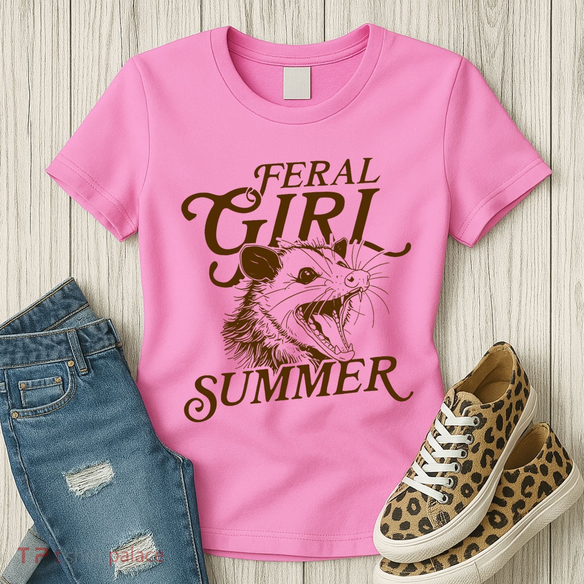 Feral Girl Summer Funny Women's T-Shirt