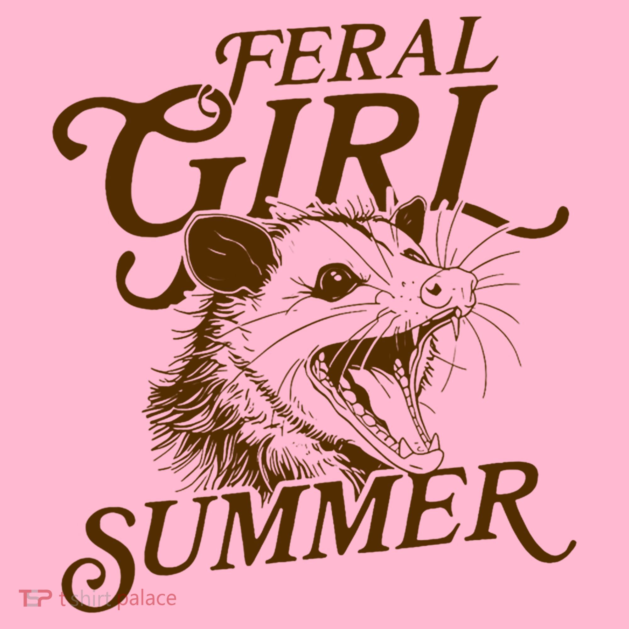 Feral Girl Summer Funny Women's T-Shirt