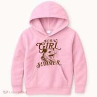 Feral Girl Summer Funny Kids Hoodie thumb 0