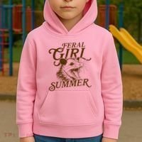 Feral Girl Summer Funny Kids Hoodie thumb 2