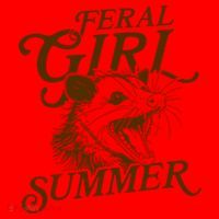 Feral Girl Summer Funny Santa Hat thumb 1