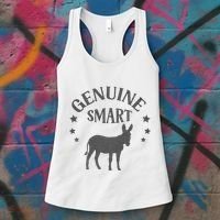 Funny Genuine Smart Ass Donkey Graphic Women's Tank Top thumb 3
