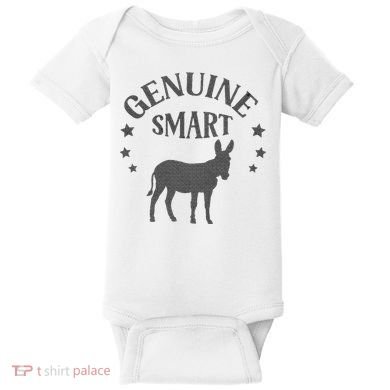 Funny Genuine Smart Ass Donkey Graphic Baby Bodysuit