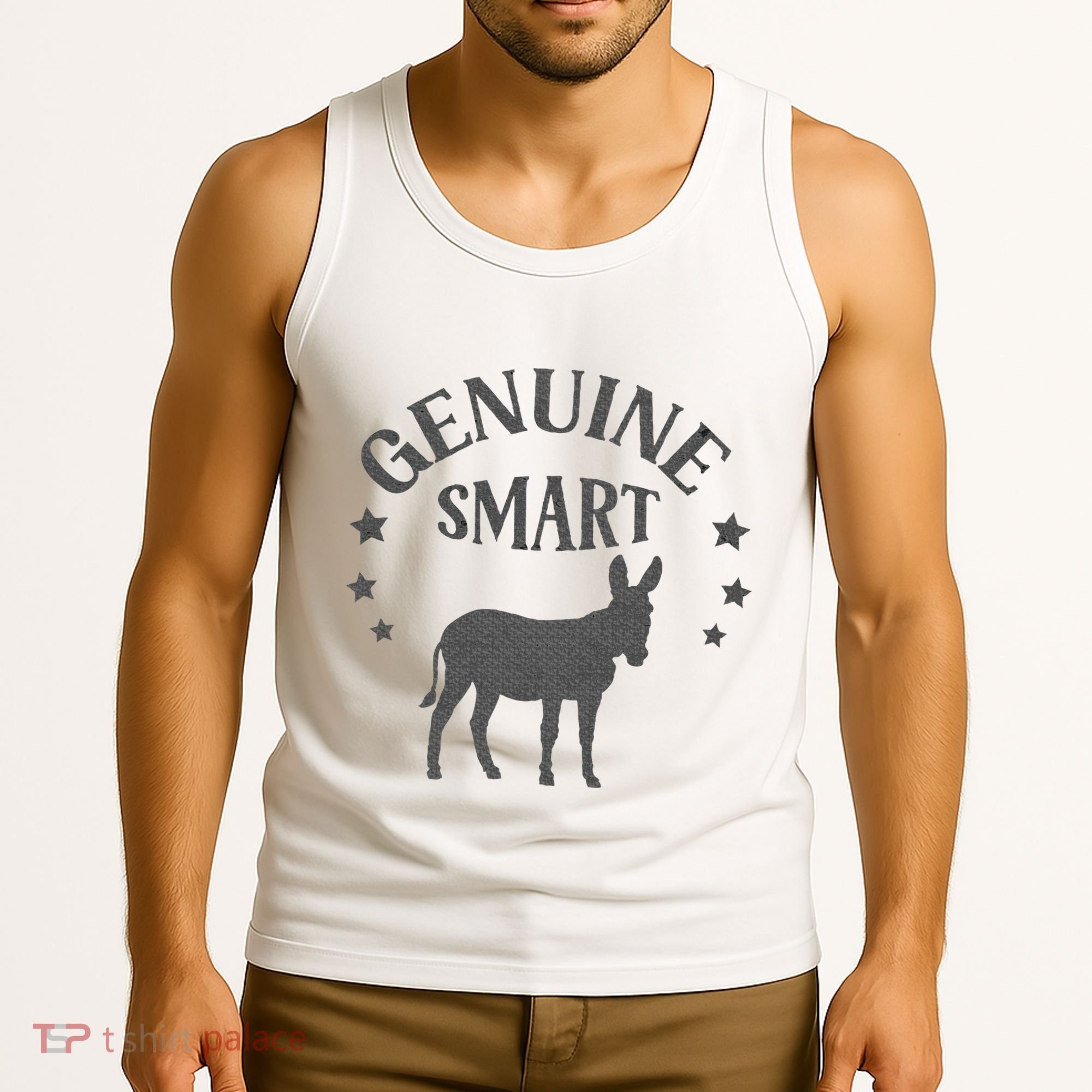 Funny Genuine Smart Ass Donkey Graphic Tank Top