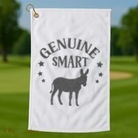 Funny Genuine Smart Ass Donkey Graphic Golf Towel thumb 1