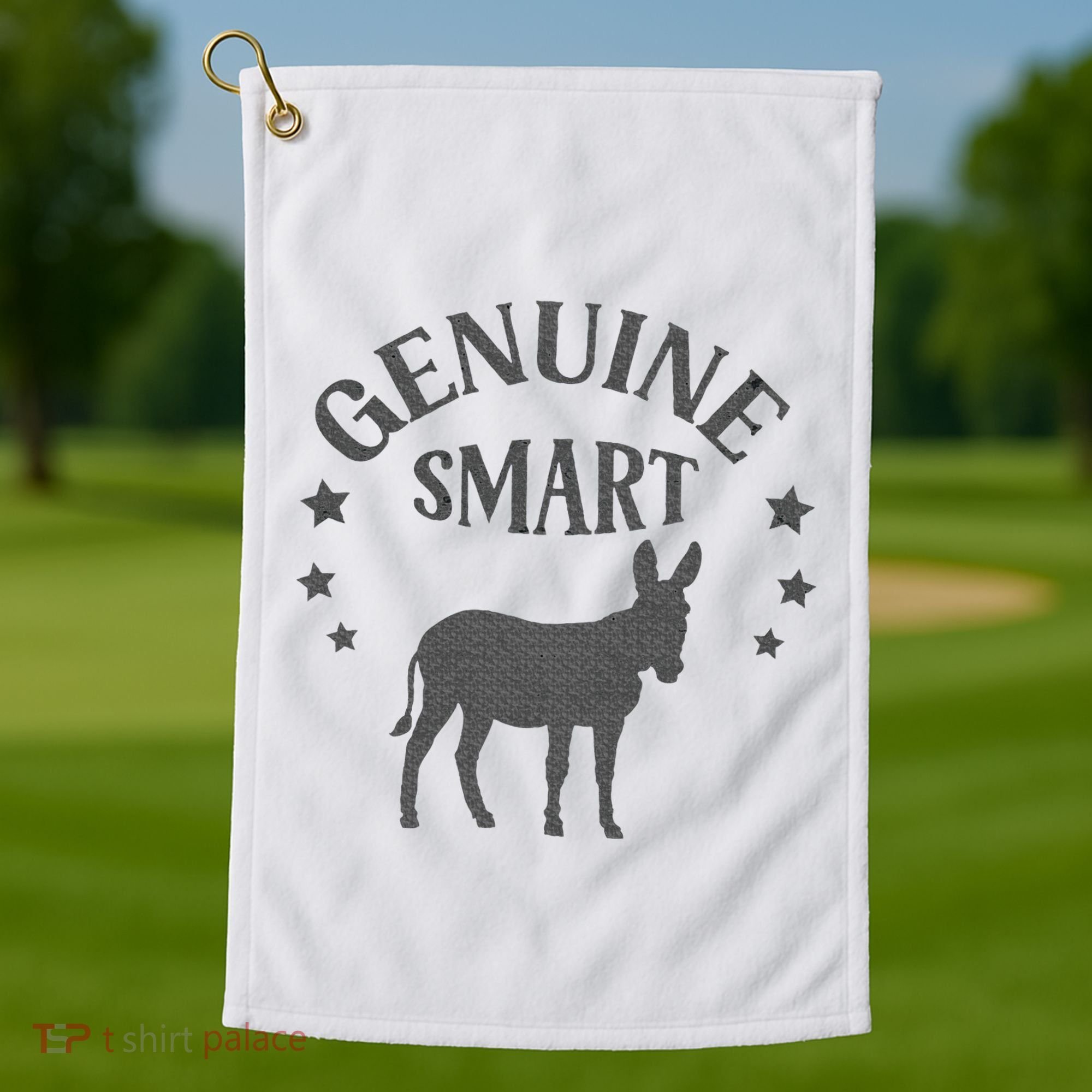 Funny Genuine Smart Ass Donkey Graphic Golf Towel